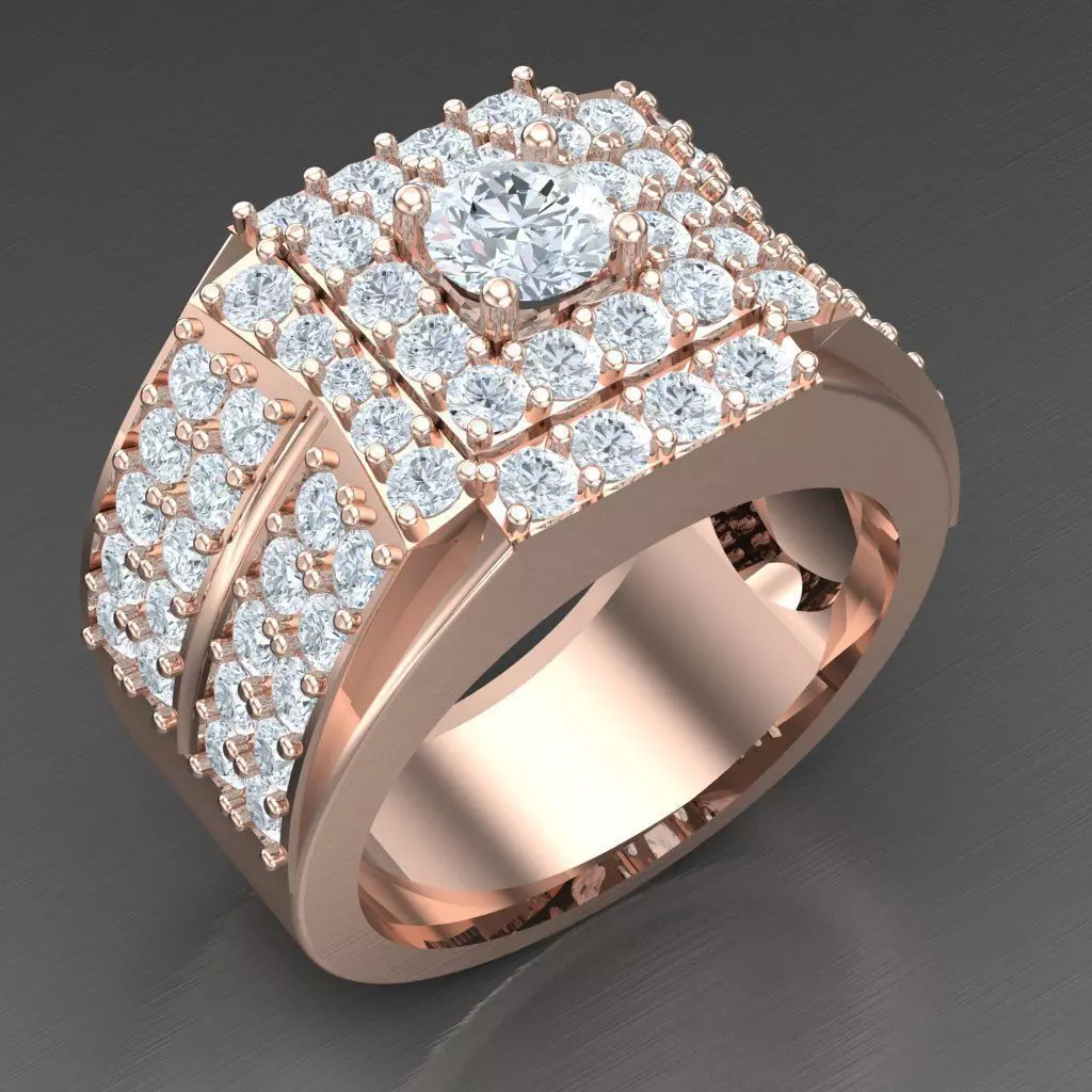 Modern Men Ring 3D CAD File 4MR046 3D print model