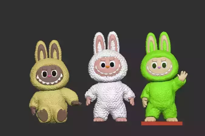 set of 3 LABUBU dolls