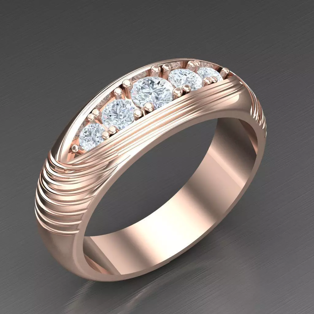 Modern Men Ring 3D CAD File 4MR045 3D print model