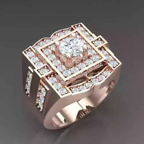 Modern Men Ring 3D CAD File 4MR044