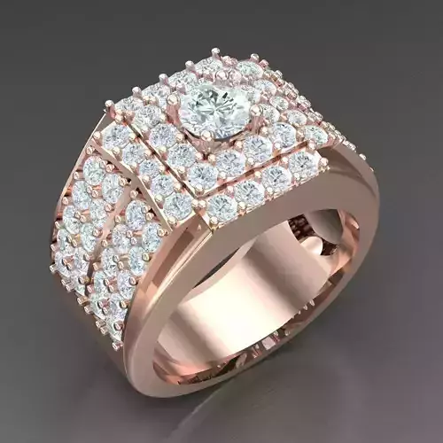 Modern Men Ring 3D CAD File 4MR043