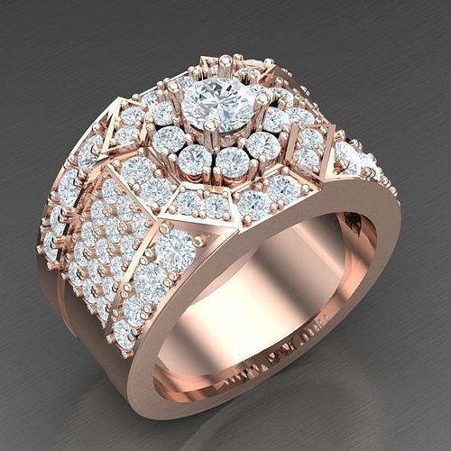 Modern Men Ring 3D CAD File 4MR042 3D print model