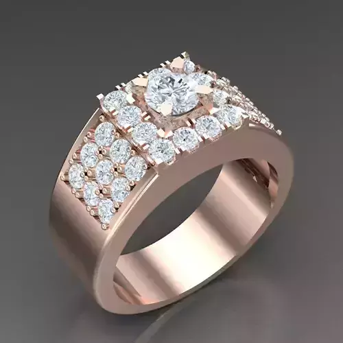 Modern Men Ring 3D CAD File 4MR041