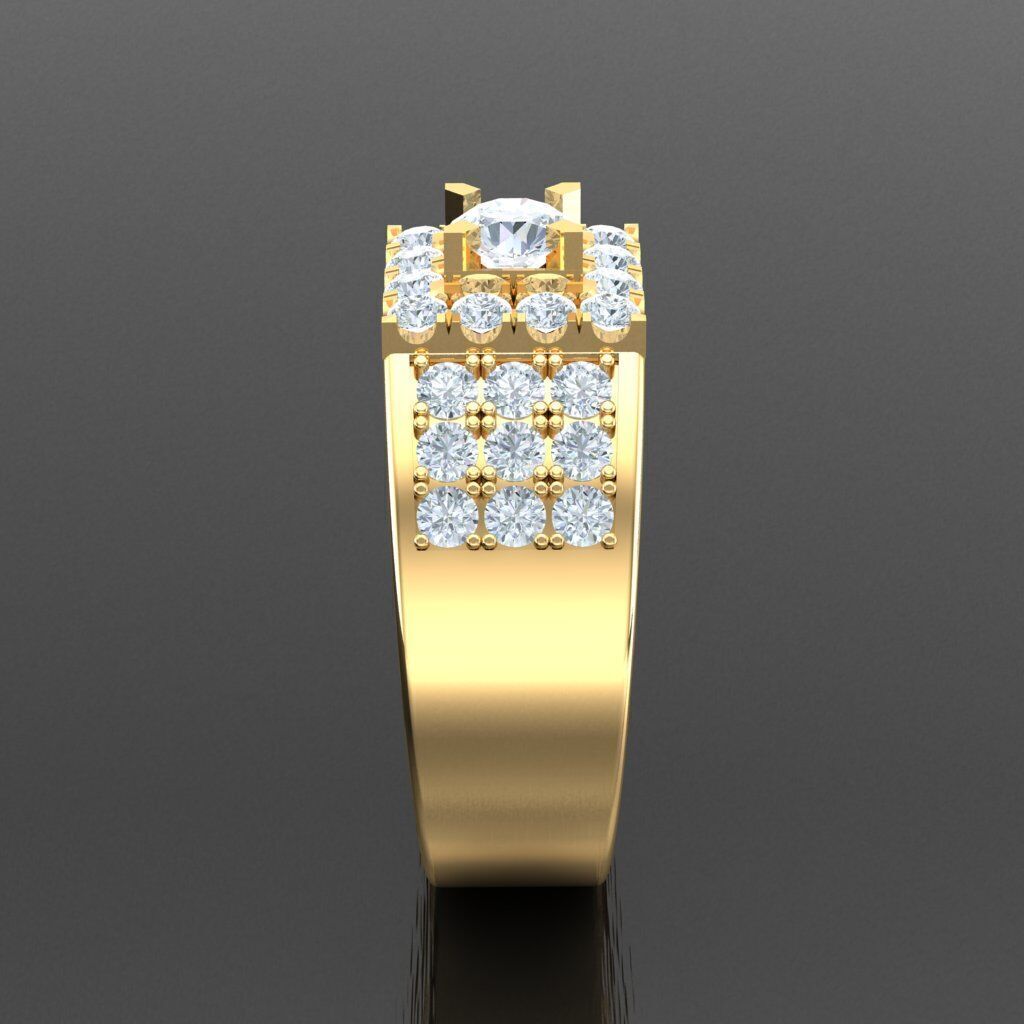 Modern Men Ring 3D CAD File 4MR041 3D print model_13