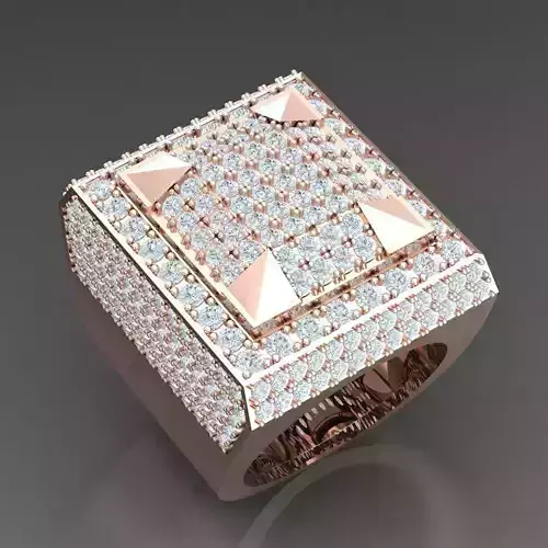 Modern Men Ring 3D CAD File 4MR040