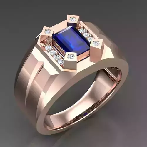 Modern Men Ring 3D CAD File 4MR039