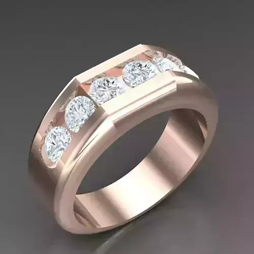 Modern Men Ring 3D CAD File 4MR038