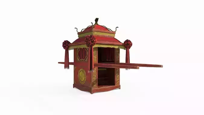 Ancient Asian vehicle sedan chair