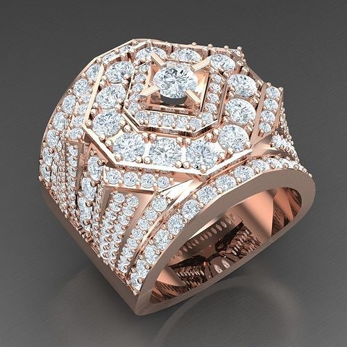 Modern Men Ring 3D CAD File 4MR037 3D print model