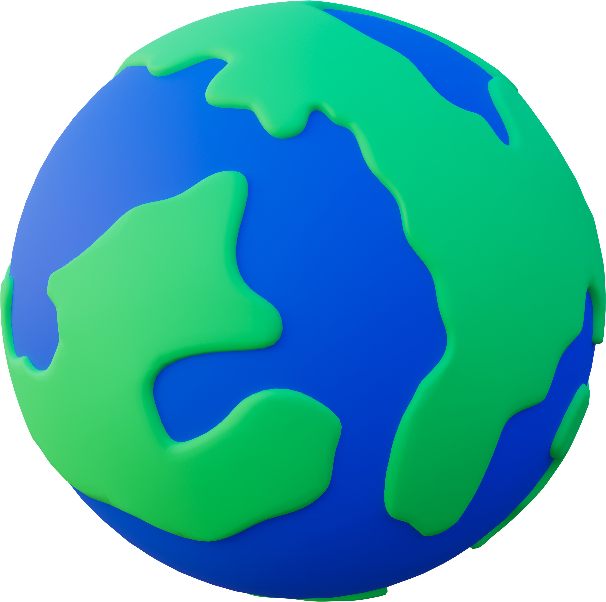 Cartoon Earth 3D model_1