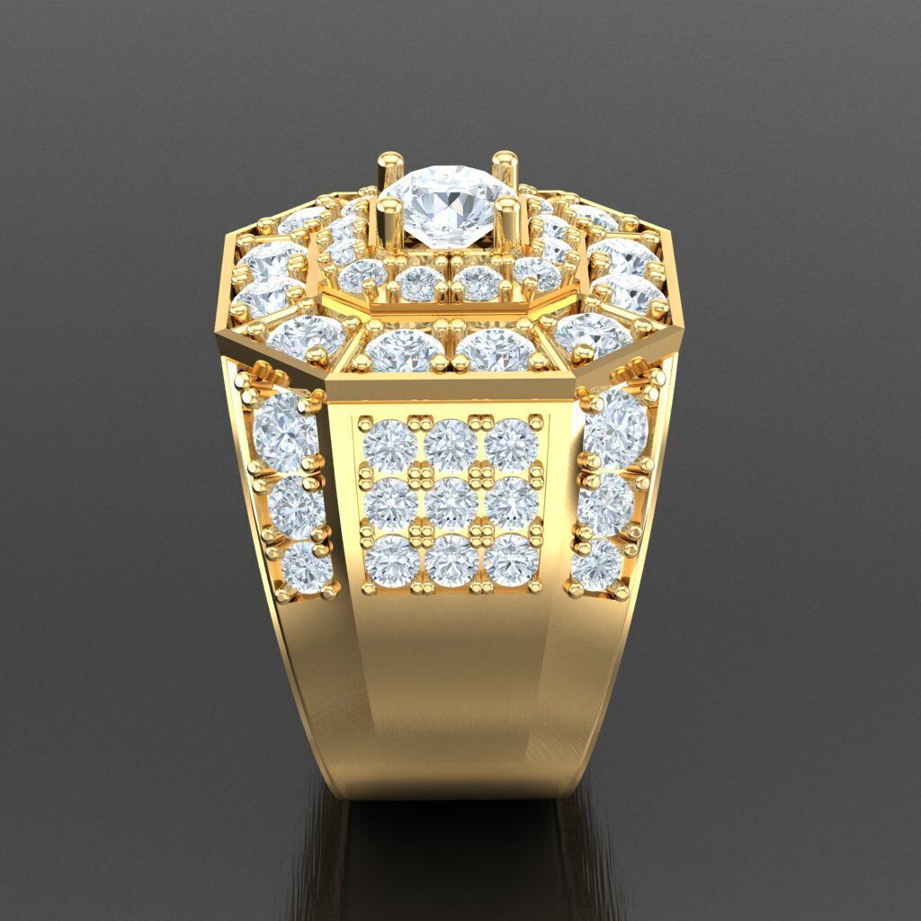 Modern Men Ring 3D CAD File 4MR036 3D print model_13