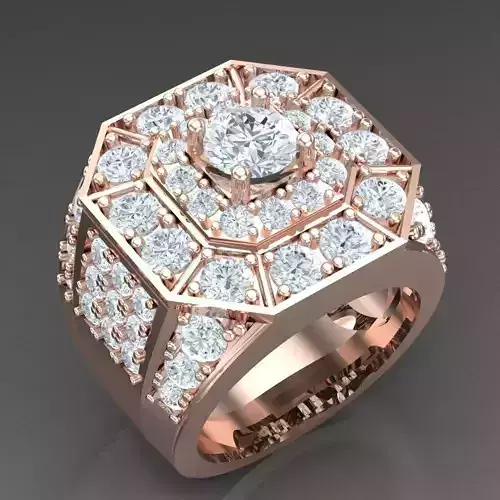 Modern Men Ring 3D CAD File 4MR036