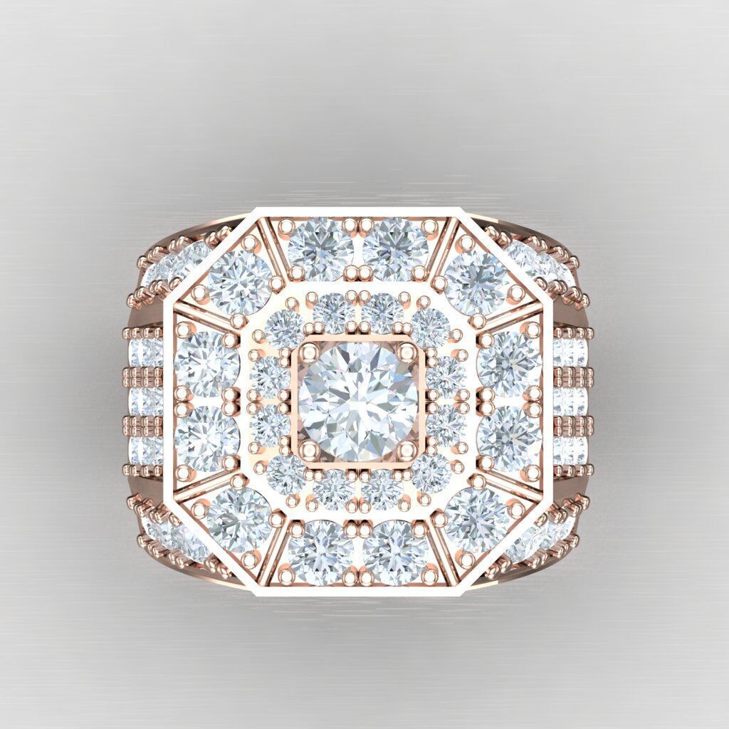 Modern Men Ring 3D CAD File 4MR036 3D print model_9