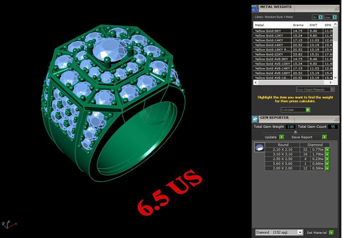 Modern Men Ring 3D CAD File 4MR036 3D print model_1