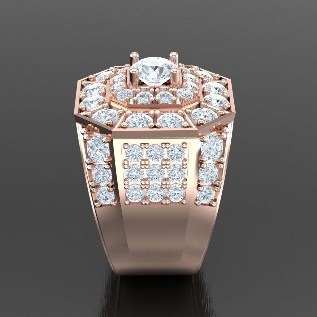 Modern Men Ring 3D CAD File 4MR036 3D print model_12