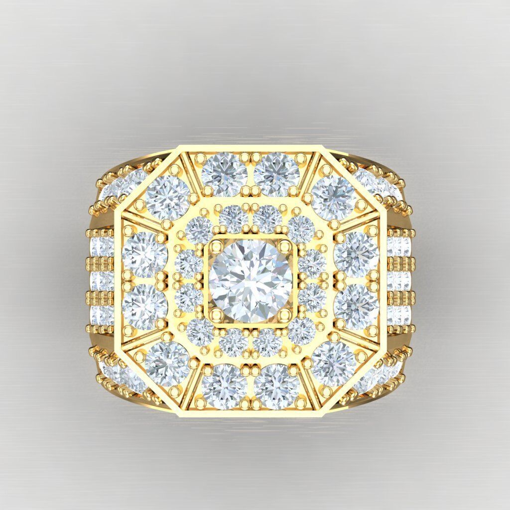 Modern Men Ring 3D CAD File 4MR036 3D print model_10