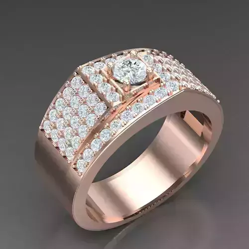 Modern Men Ring 3D CAD File 4MR035