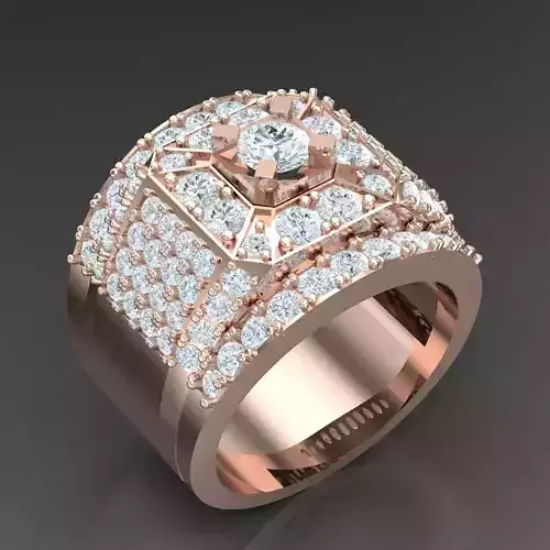 Modern Men Ring 3D CAD File 4MR034