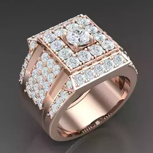 Modern Men Ring 3D CAD File 4MR032