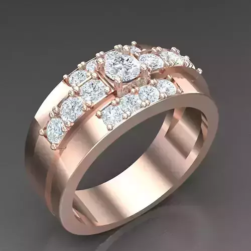 Modern Men Ring 3D CAD File 4MR030