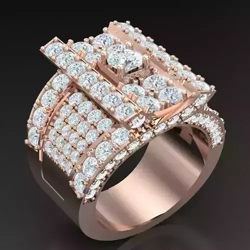 Modern Men Ring 3D CAD File 4MR028