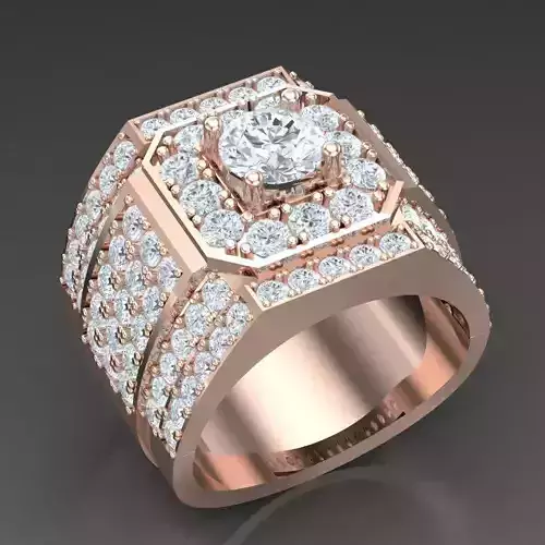 Modern Men Ring 3D CAD File 4MR023