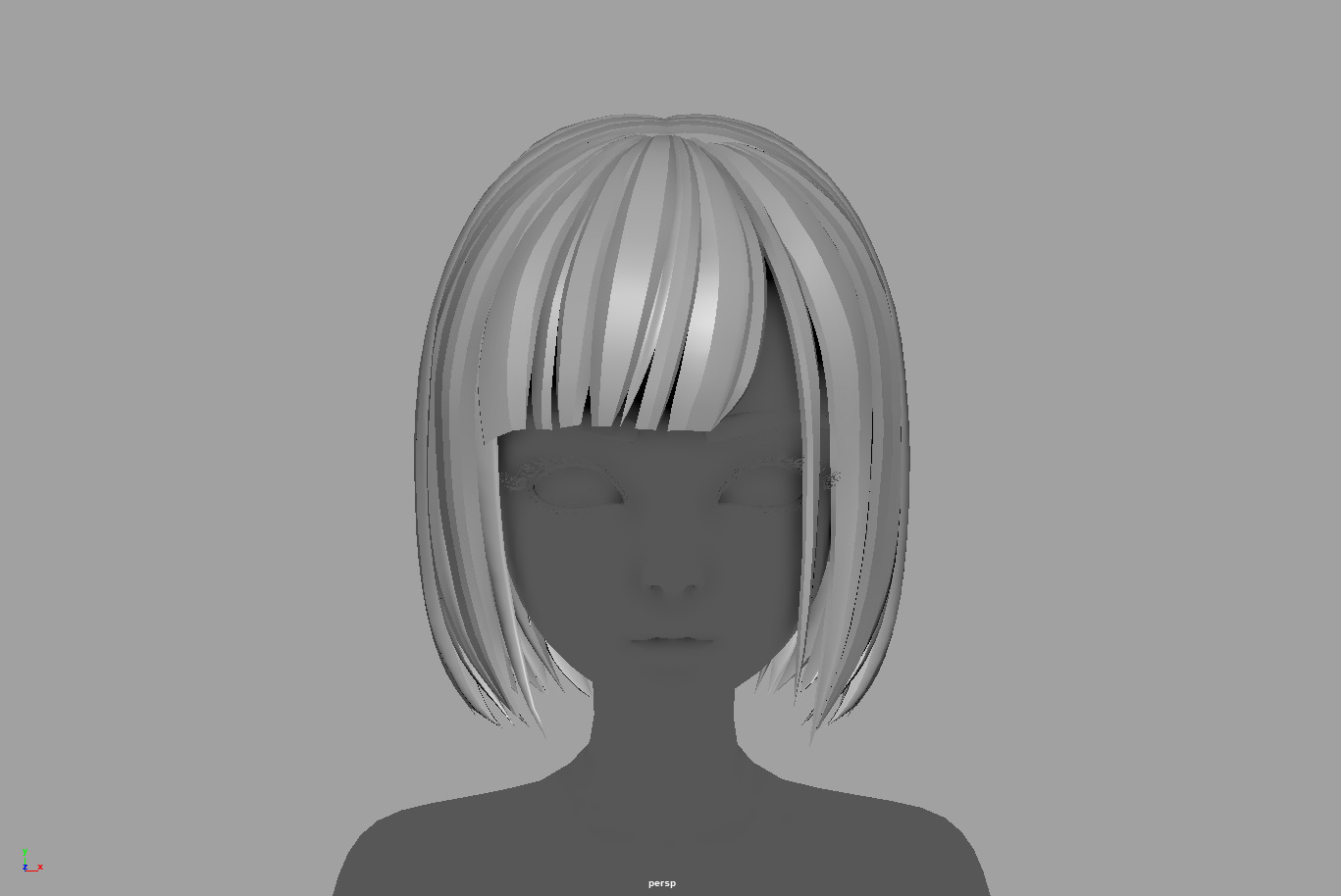 4 cartoon Stylized Haisr package 03 for female girl Low-poly 3D model_4