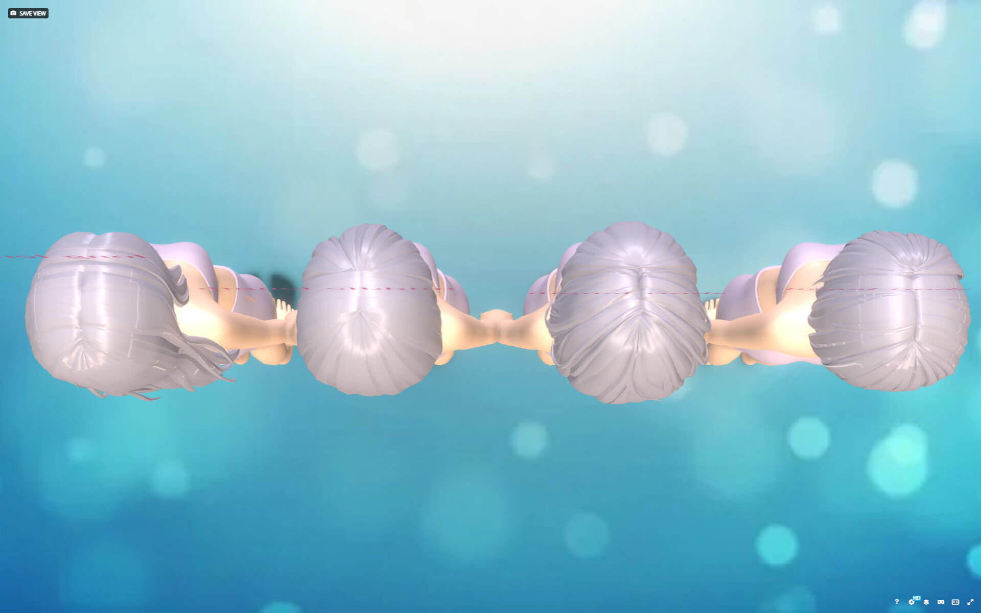 4 cartoon Stylized Haisr package 03 for female girl Low-poly 3D model_33