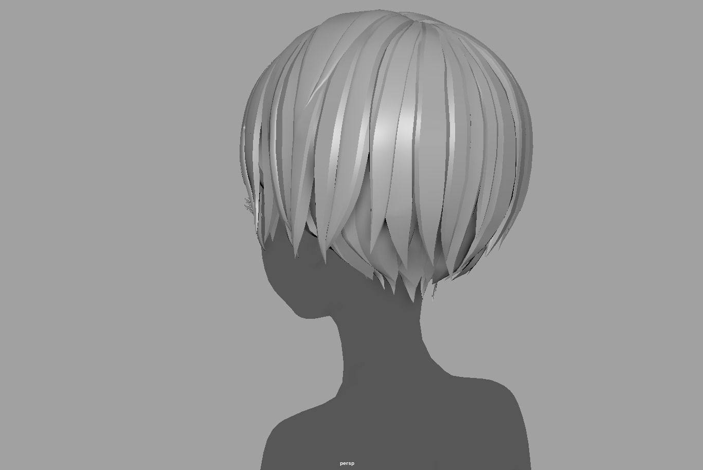 4 cartoon Stylized Haisr package 03 for female girl Low-poly 3D model_25