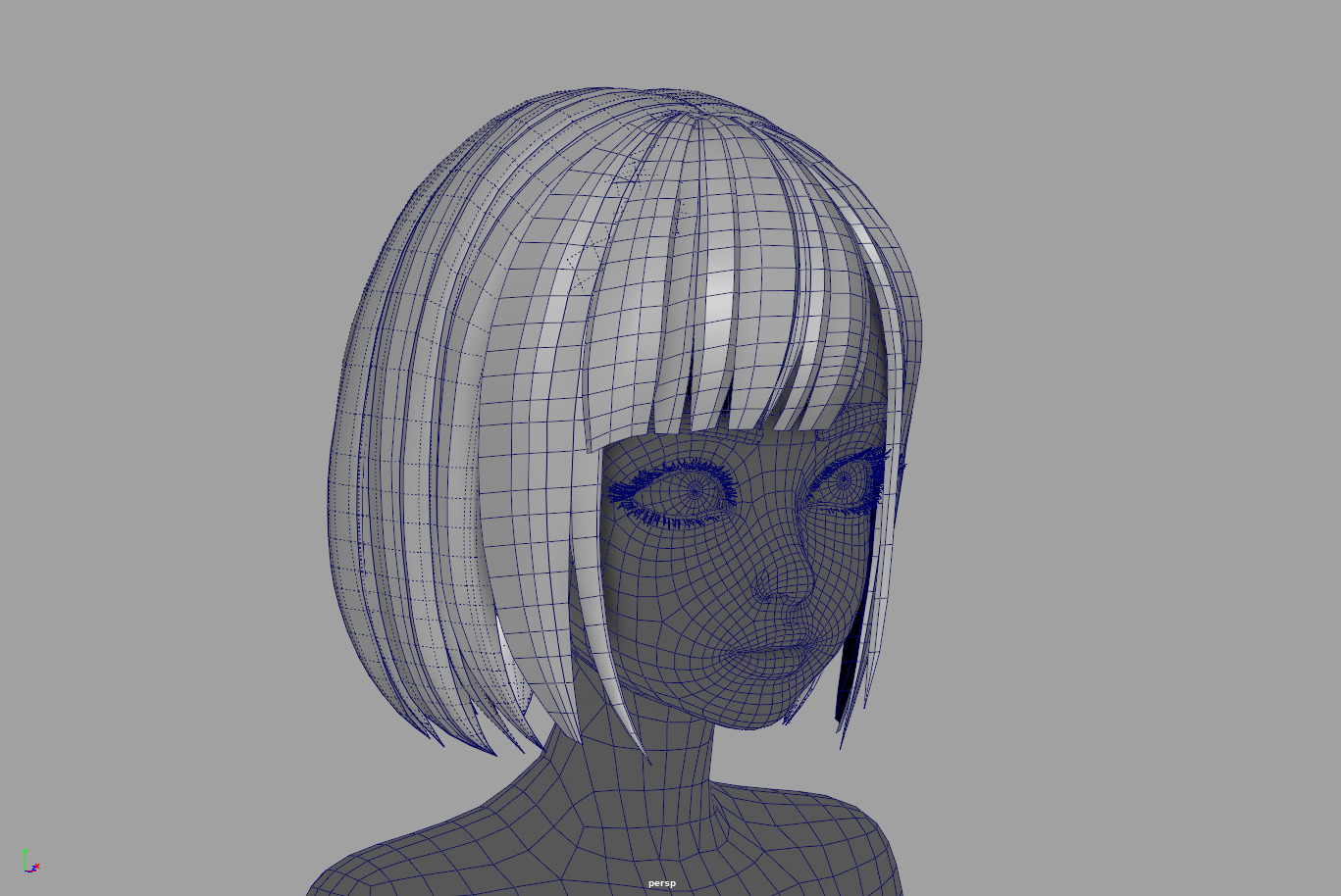 4 cartoon Stylized Haisr package 03 for female girl Low-poly 3D model_6