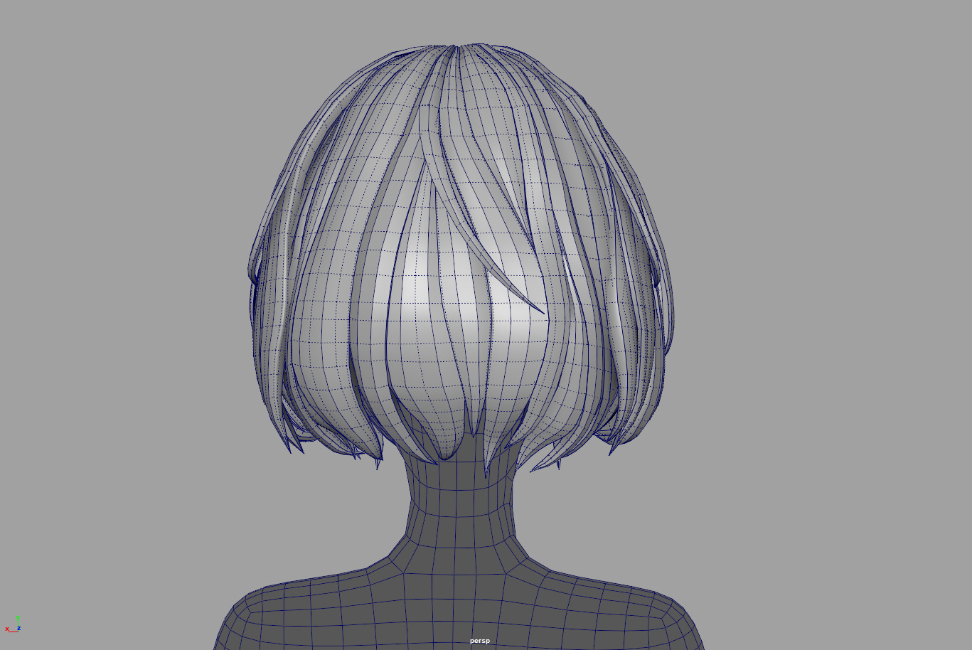 4 cartoon Stylized Haisr package 03 for female girl Low-poly 3D model_15