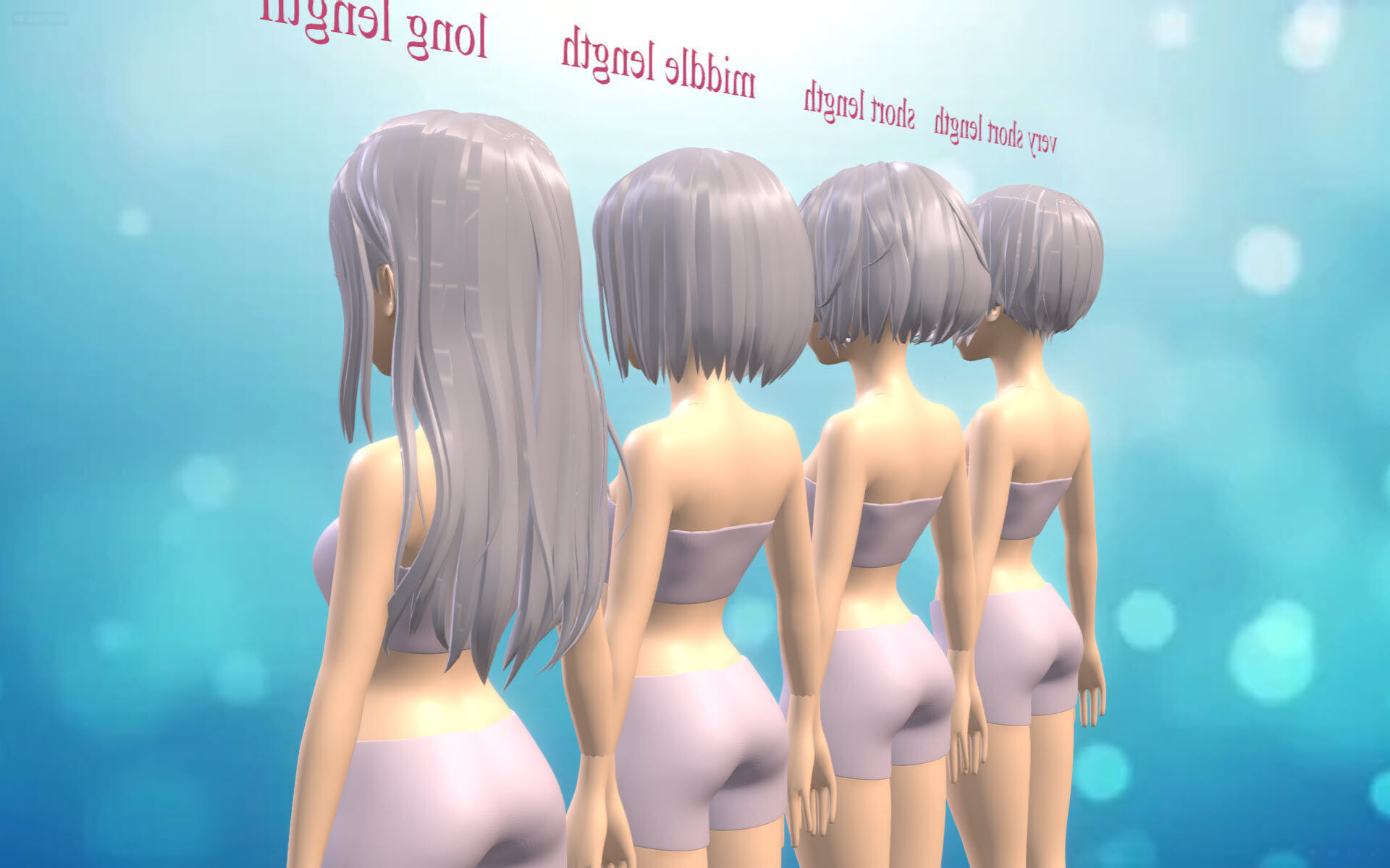 4 cartoon Stylized Haisr package 03 for female girl Low-poly 3D model_31