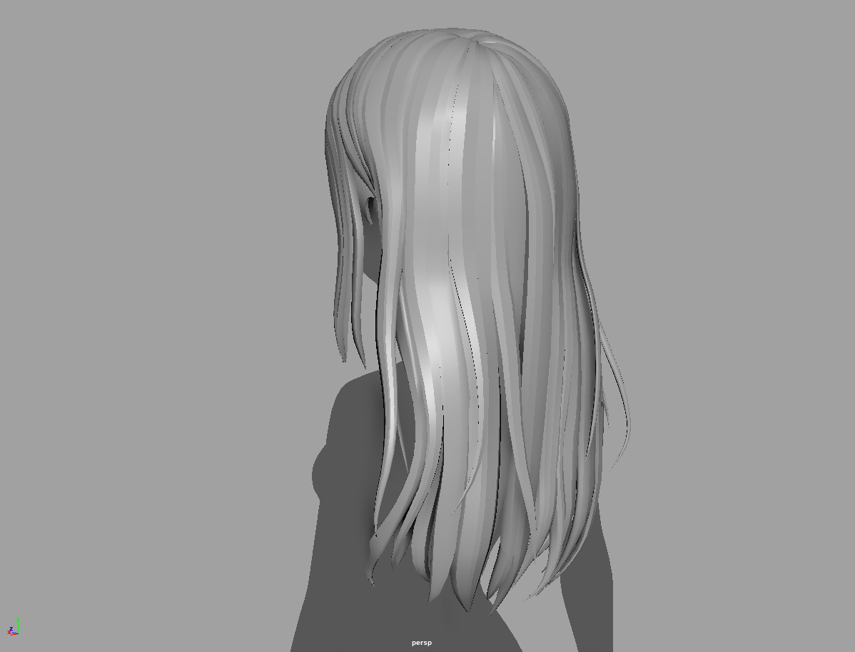 4 cartoon Stylized Haisr package 03 for female girl Low-poly 3D model_19