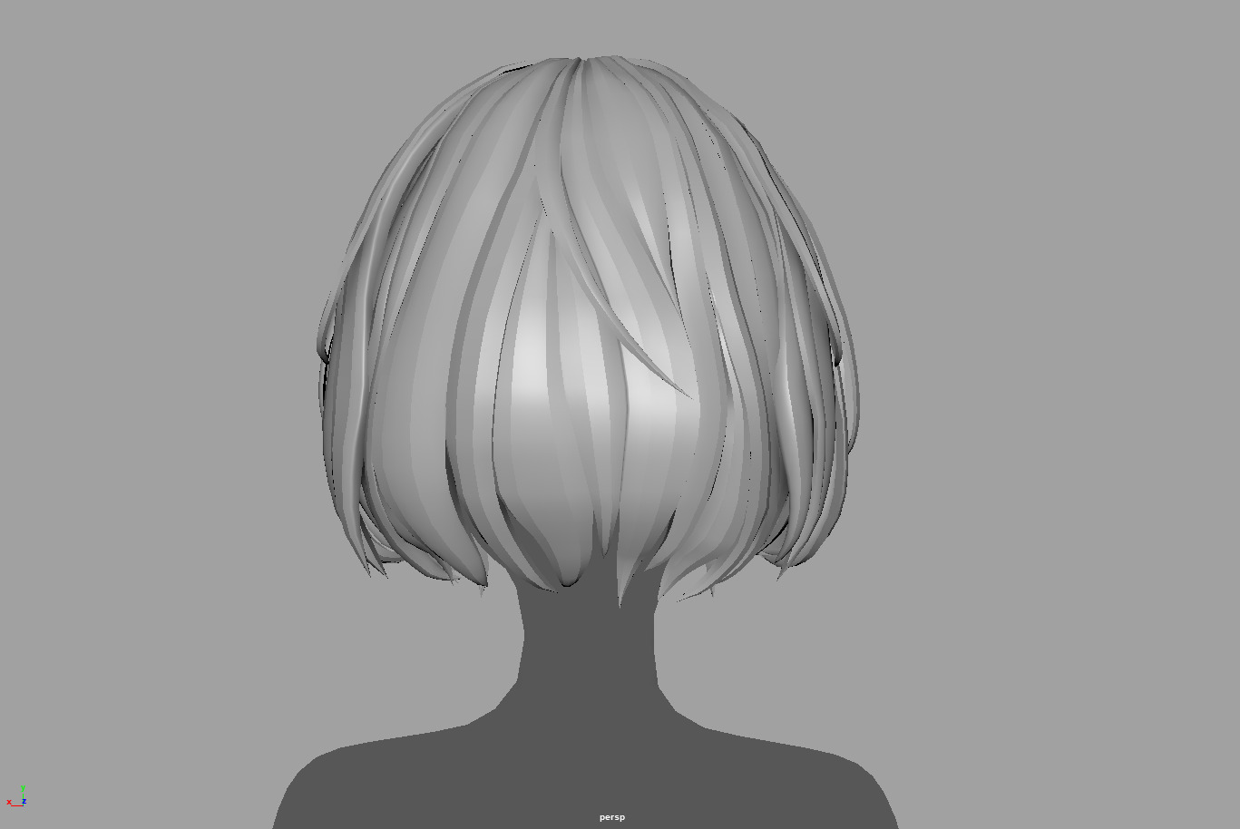 4 cartoon Stylized Haisr package 03 for female girl Low-poly 3D model_14