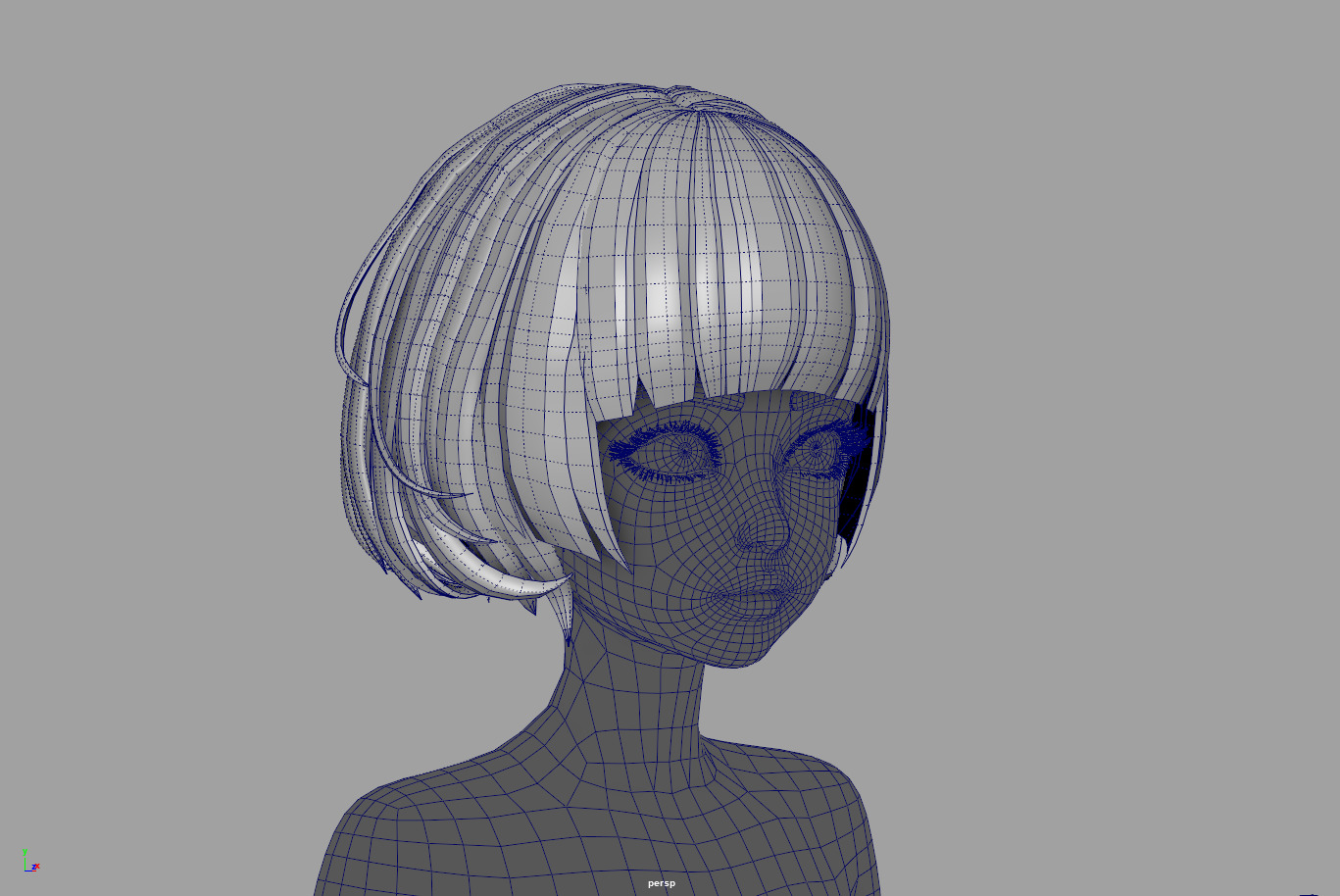 4 cartoon Stylized Haisr package 03 for female girl Low-poly 3D model_12