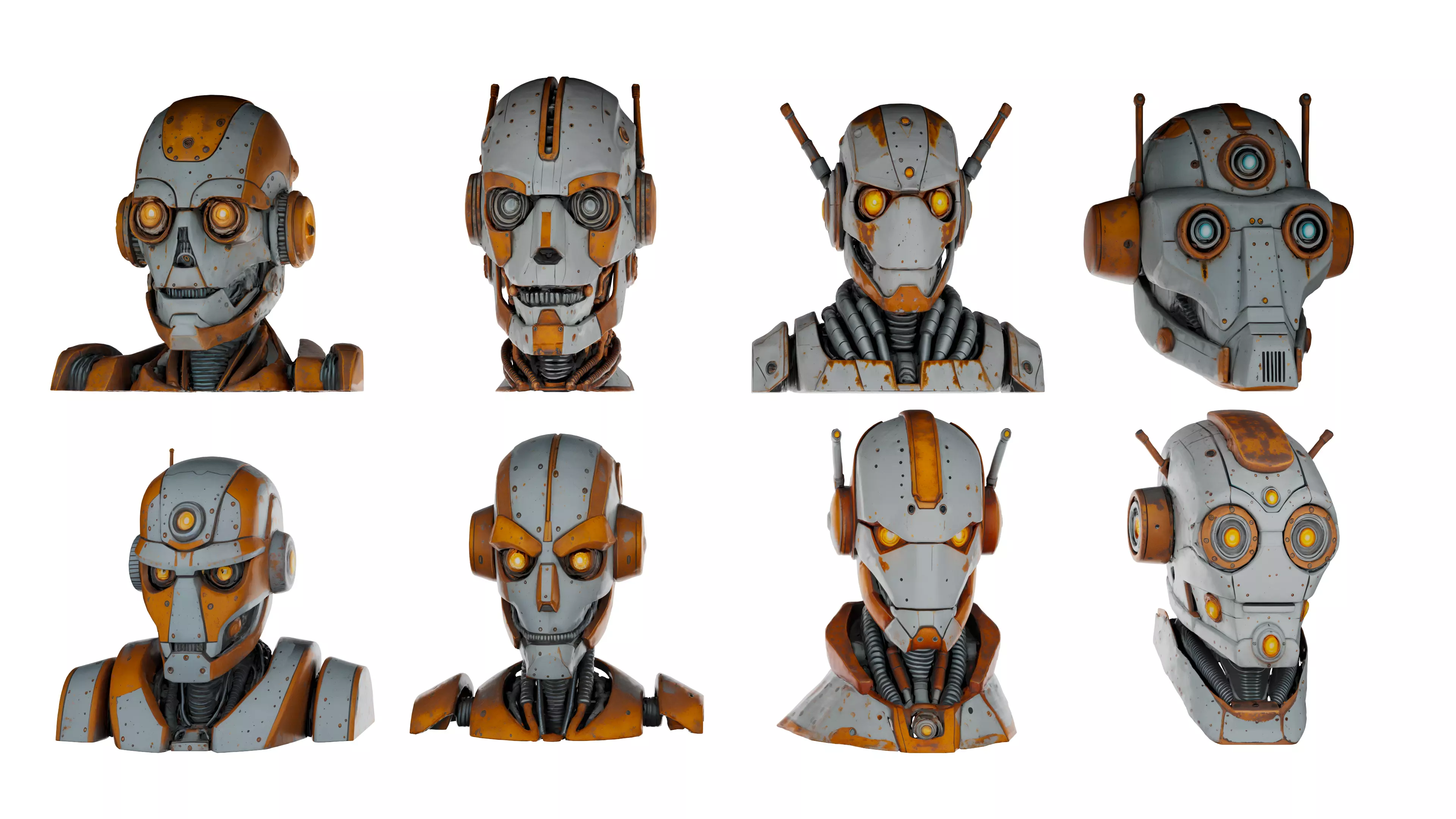 Ancient Rusting Robot Batch 1 Free 3D model