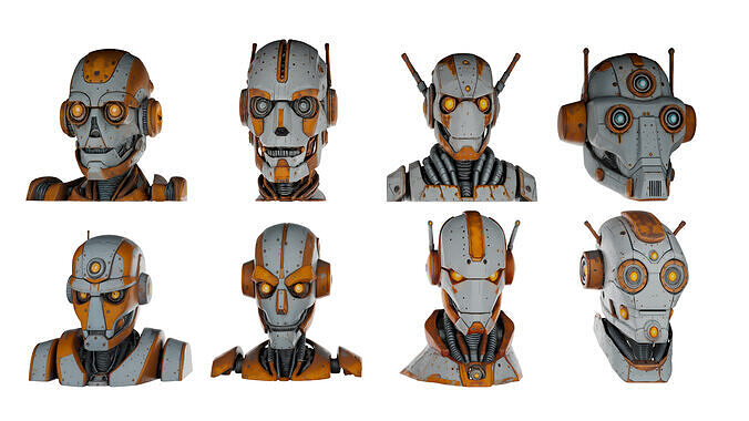 Ancient Rusting Robot Batch 1 Free 3D model