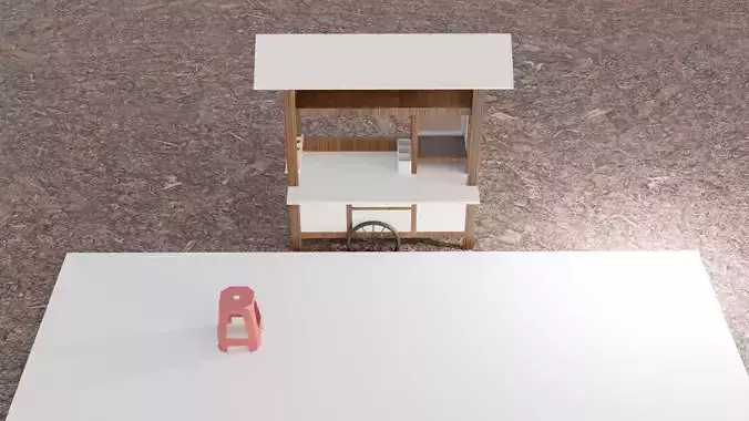 Chicken Noodle Cart 3d model