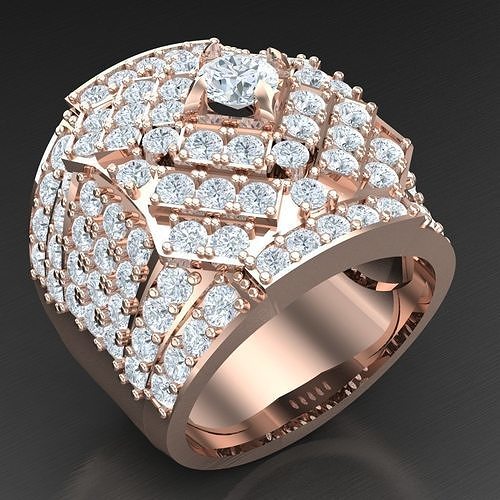 Modern Men Ring 3D CAD File 4MR019 3D print model