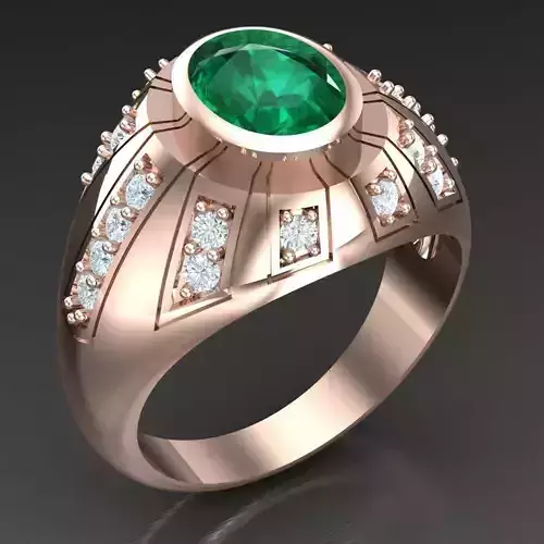 Modern Men Ring 3D CAD File 4MR018