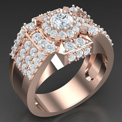 Modern Men Ring 3D CAD File 4MR016 3D print model