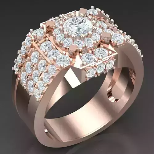 Modern Men Ring 3D CAD File 4MR016