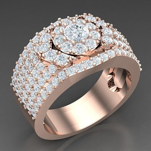 Modern Men Ring 3D CAD File 4MR013 3D print model