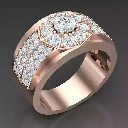 Modern Men Ring 3D CAD File 4MR012