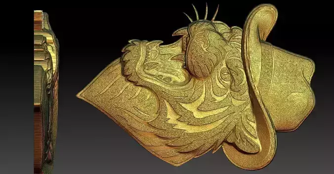 2 Tiger head CNC Relief Model