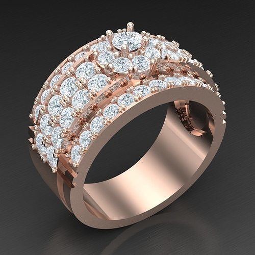 Modern Men Ring 3D CAD File 4MR011 3D print model