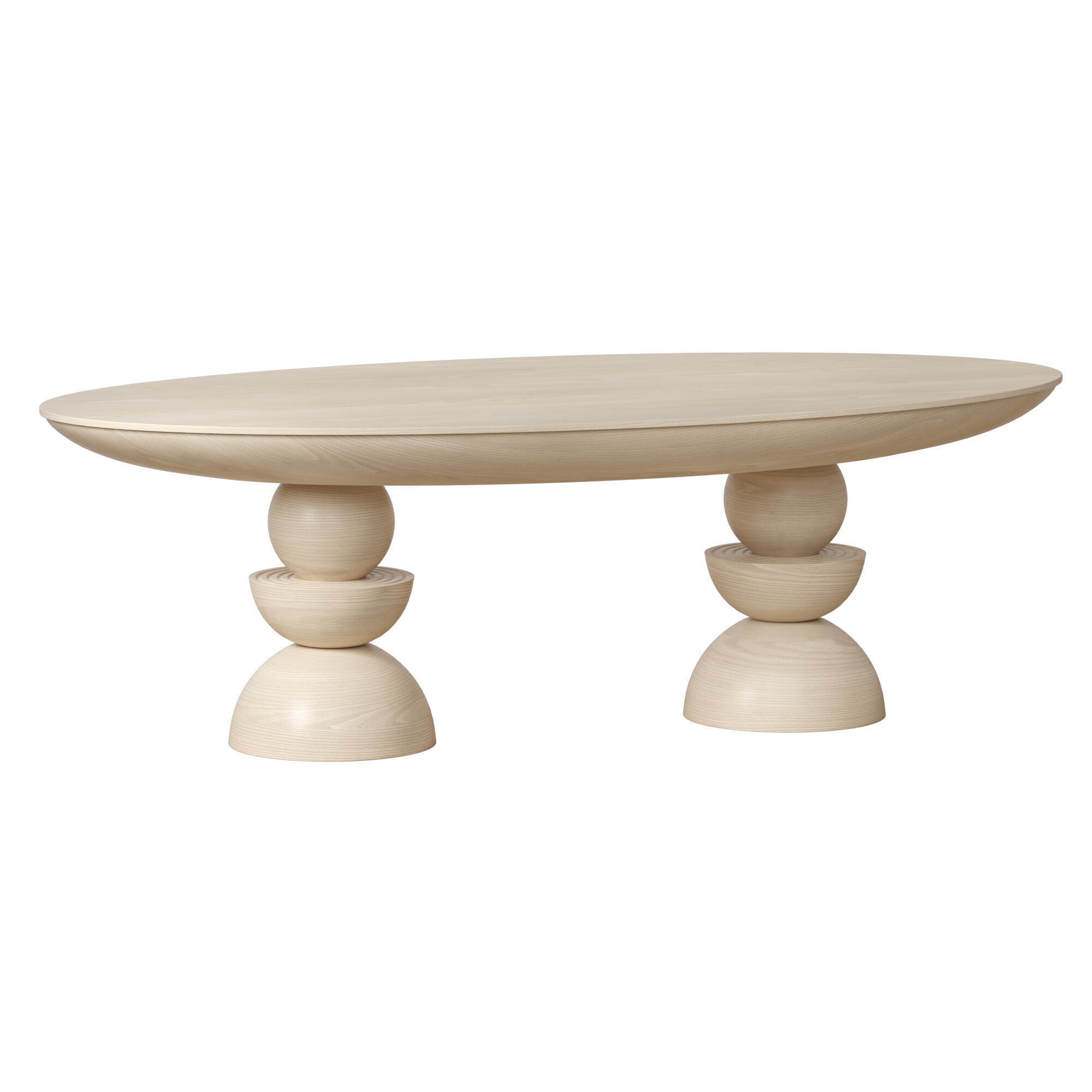 Anthropologie Sonali Oval Double Pedestal Dining Table 3D model_5