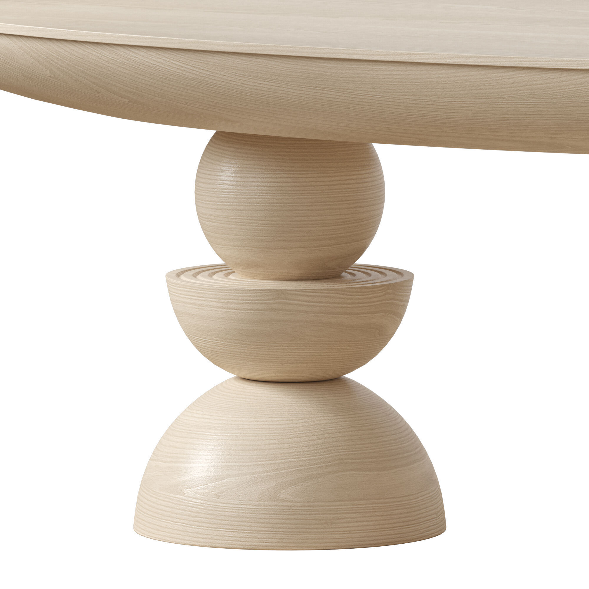 Anthropologie Sonali Oval Double Pedestal Dining Table 3D model_4