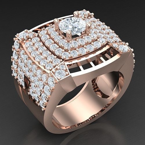 Modern Men Ring 3D CAD File 4MR010 3D print model