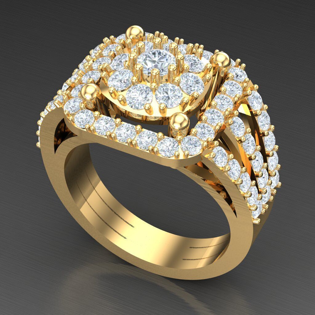 Modern Men Ring 3D CAD File 4MR003 3D print model_8